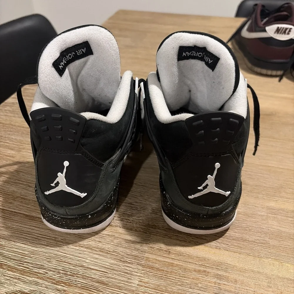 Kids Jordan 4 Fear Sneakers Black/gray Size 6Y No Box Gradeschool